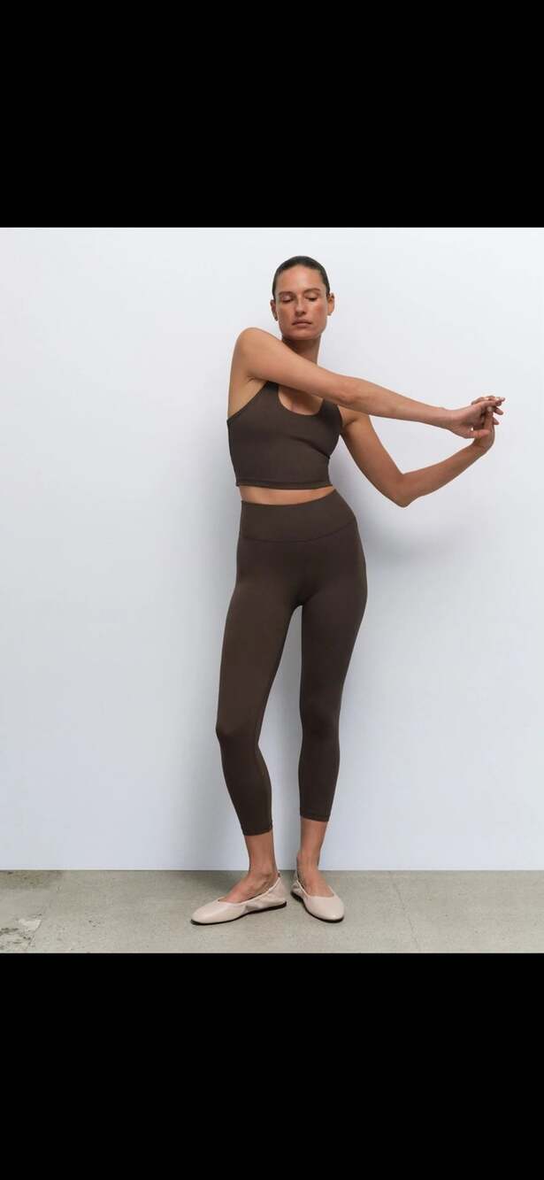 Mate the Label Organic Stretch Midi Legging in Mocha